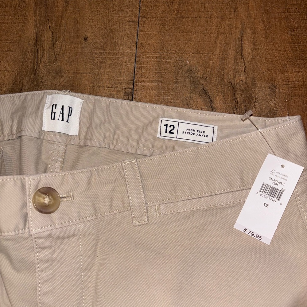 GAP Khaki High Rise Ankle Pants